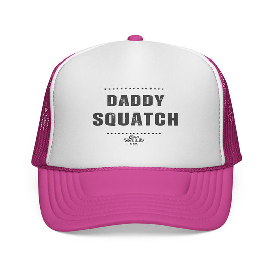 Daddy Squatch Trucker Cap - Funny Dad Baseball Hat for Outdoors, Father's Day Gift
