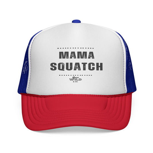 Mama Squatch Trucker Cap - Funny Mom Baseball Hat for Outdoors, Mother's Day Gift