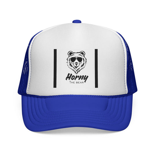 Horny the Bear Trucker Cap - Funny Baseball Hat for Outdoors, Gift