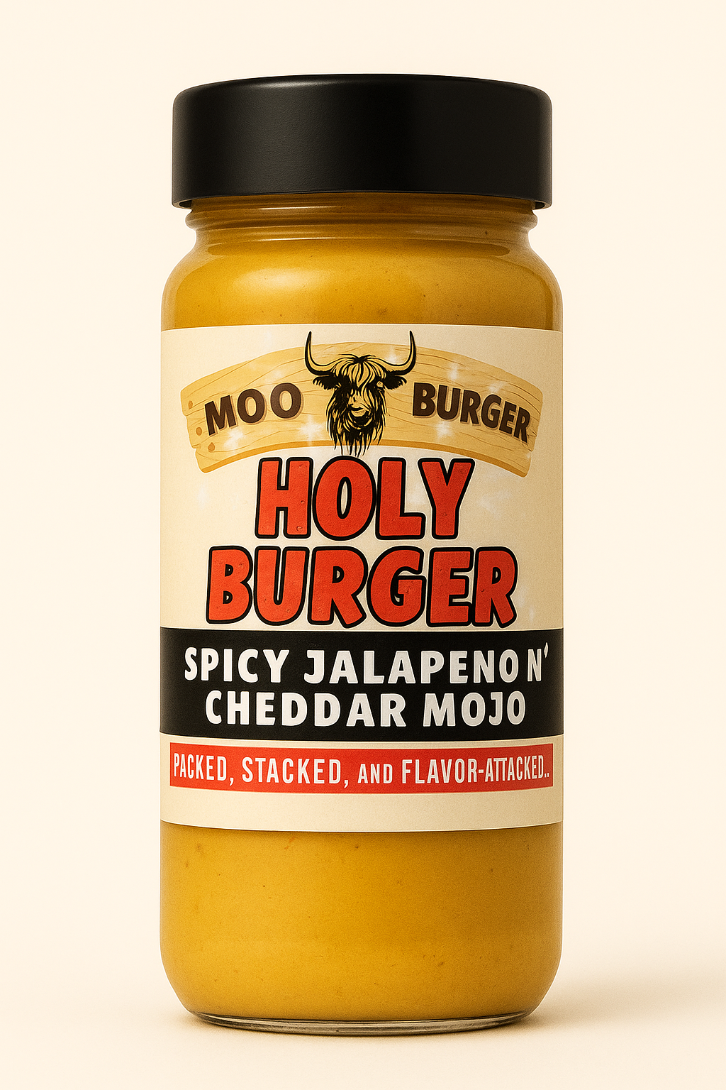 Holy Burger! SPICY Jalepeno n’ Cheddar MOJO
