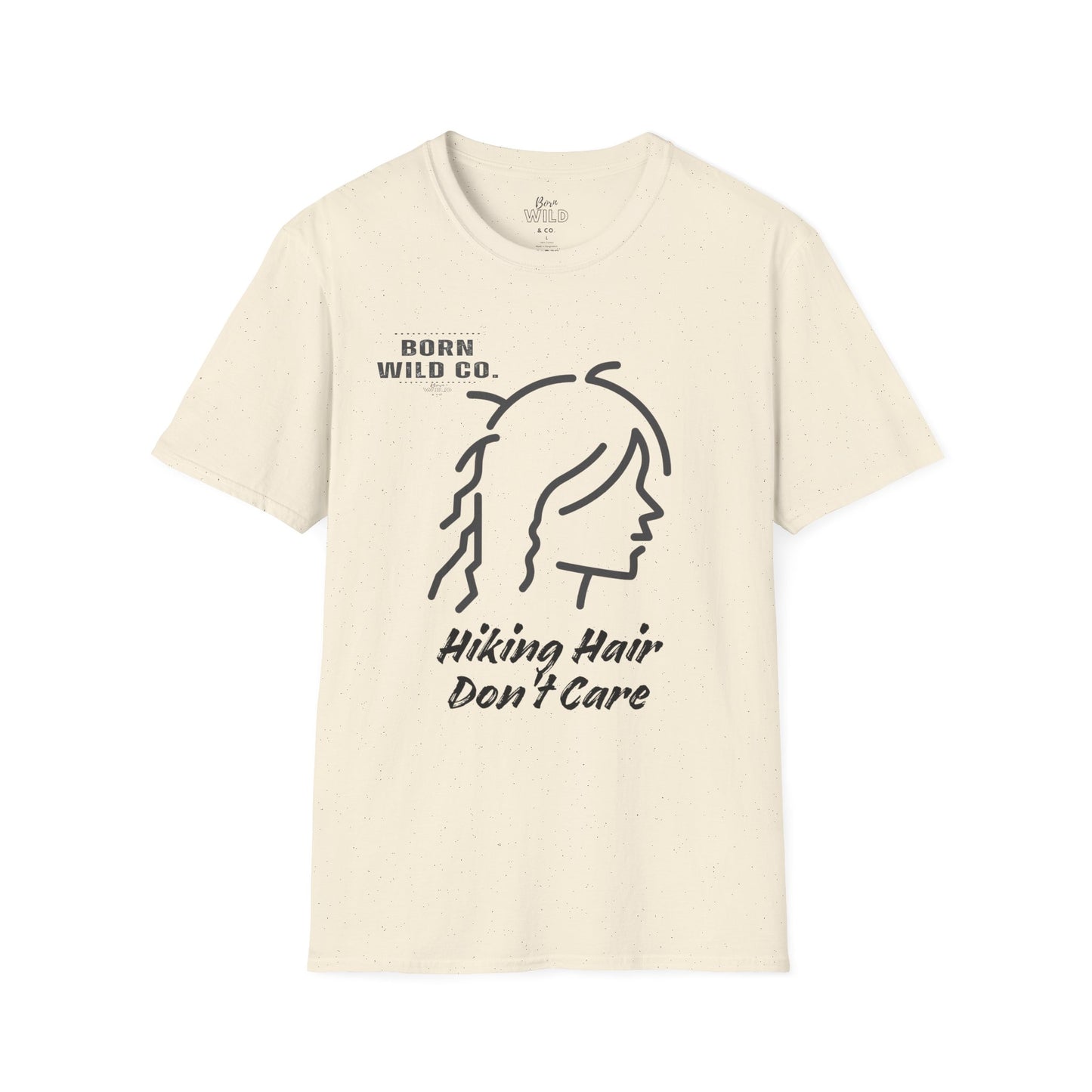 Hiking Hair T-Shirt — Bold Typography Casual Tee