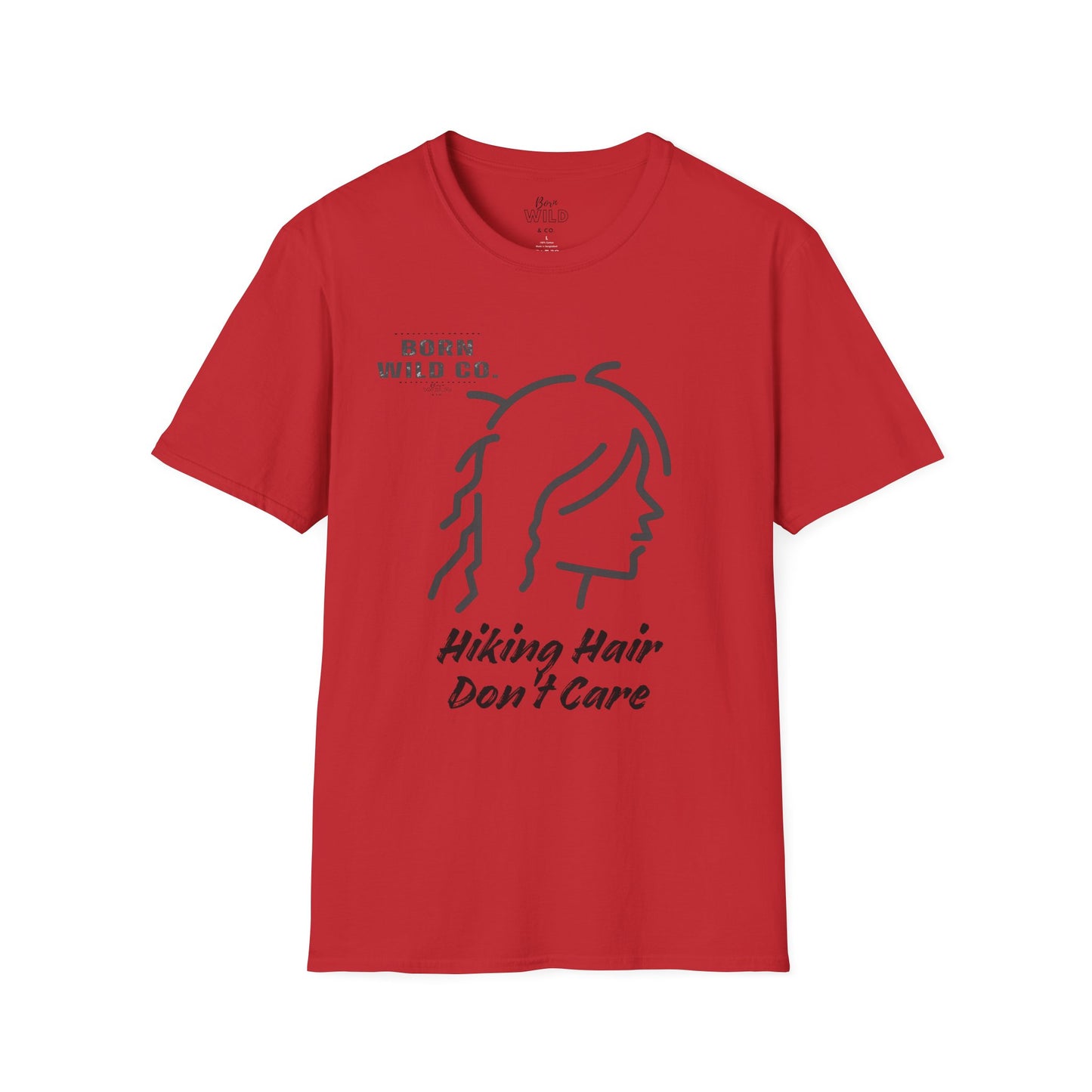 Hiking Hair T-Shirt — Bold Typography Casual Tee