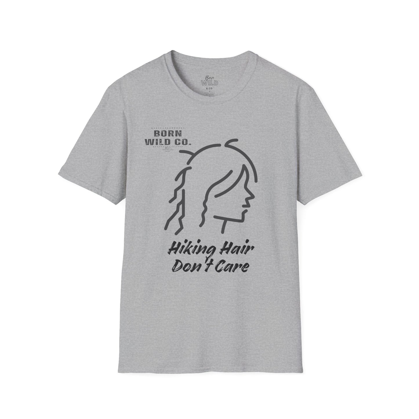 Hiking Hair T-Shirt — Bold Typography Casual Tee