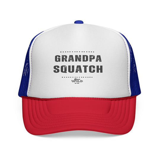 GRANDPA Squatch Trucker Cap - Funny Baseball Hat for Outdoors, Father's Day Gift