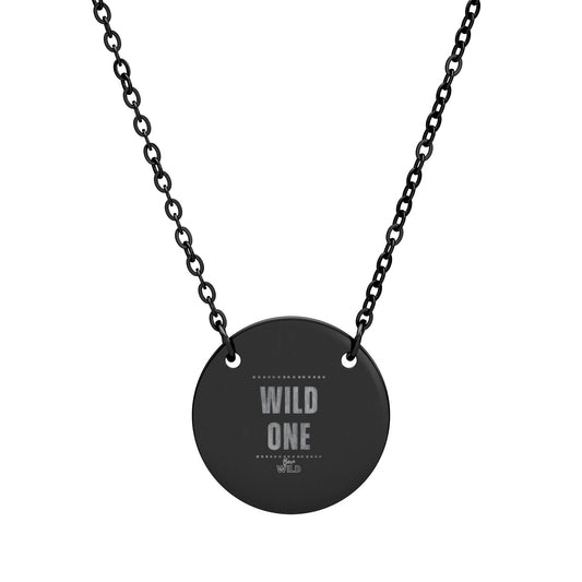 Engraved 'Wild One' Circle Necklace