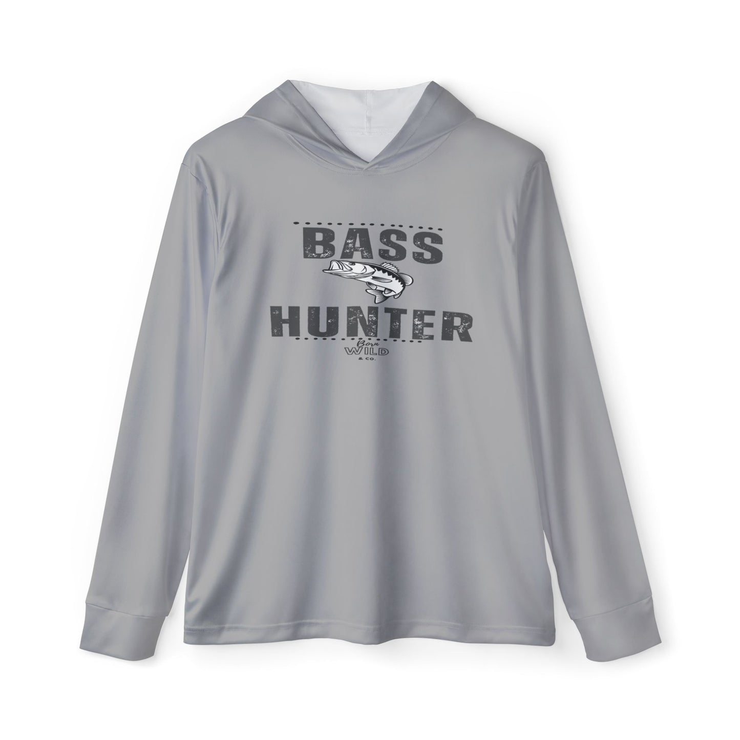 Bass Hunter Fishing Hoodie — Men's Sports Warmup Hoodie with Bass Design