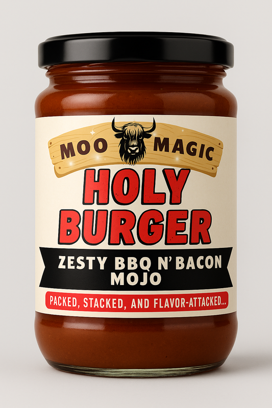 Holy Burger! Zesty BBQ & Bacon MOJO