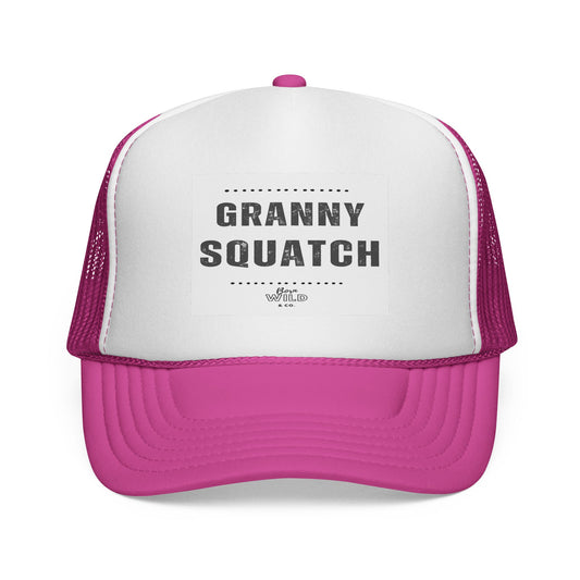 GRANNY Squatch Trucker Cap - Funny Mom Baseball Hat for Outdoors, Mother's Day Gift