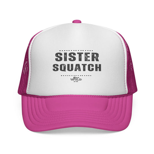 SISTER Squatch Trucker Cap - Funny Baseball Hat for Outdoors,Gift