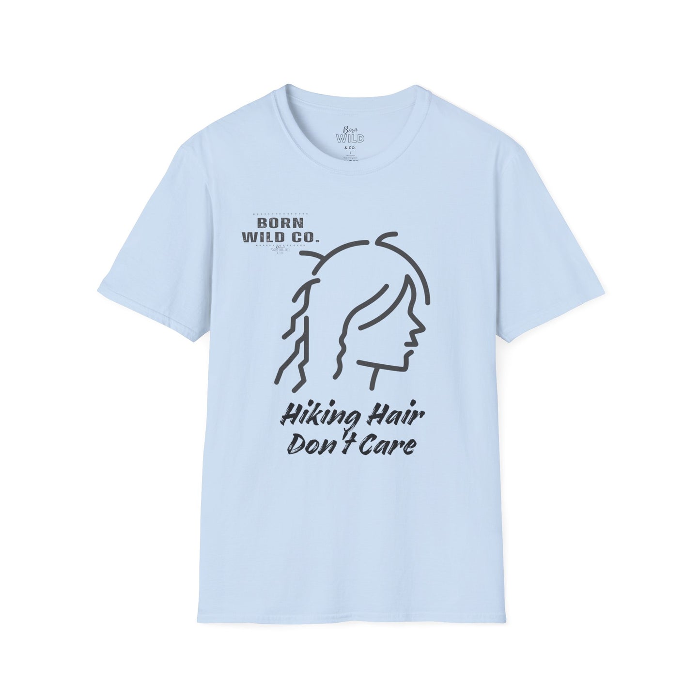 Hiking Hair T-Shirt — Bold Typography Casual Tee