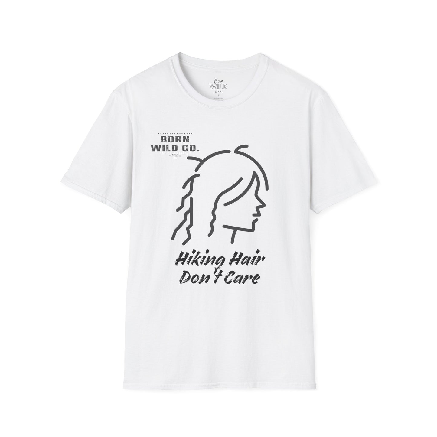 Hiking Hair T-Shirt — Bold Typography Casual Tee