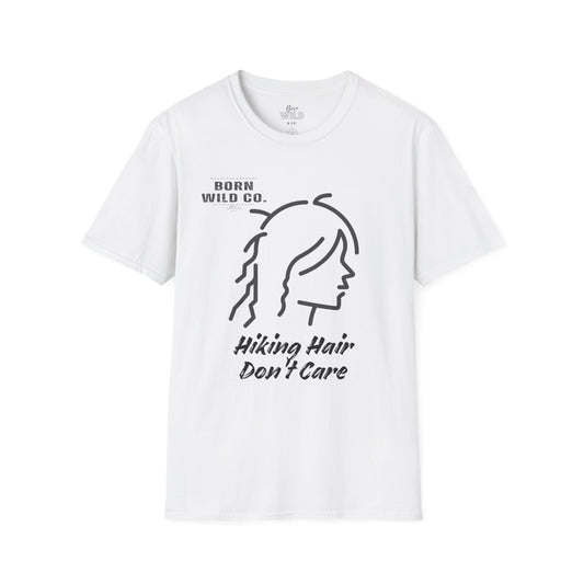 Hiking Hair T-Shirt — Bold Typography Casual Tee