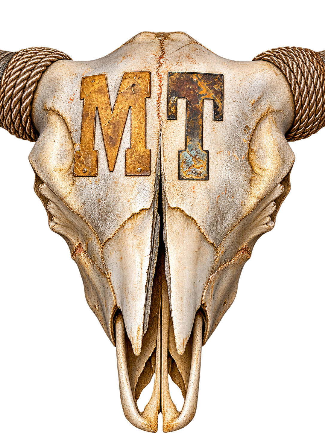 European Skull  Cream & Gold