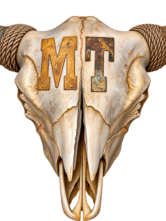 European Skull  Cream & Gold