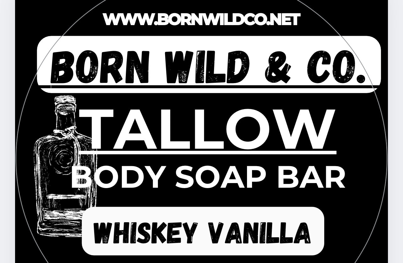 WHISKEY VANILLA TALLOW BODY SOAP BARS