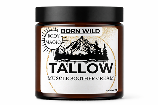Born Wild: Tallow Sore Muscle Rub- Vanilla & Mint